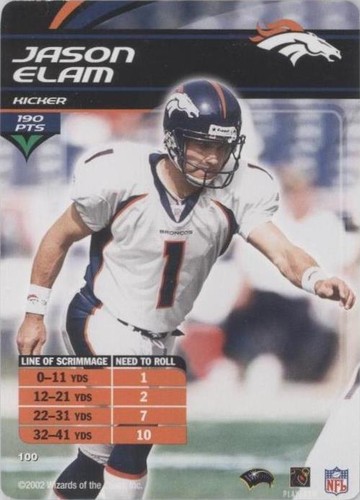 2002-03 NFL Showdown Jason Elam #100