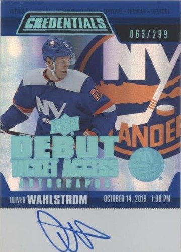 2019-20 Upper Deck Credentials - Oliver Wahlstrom #RTAA-OW