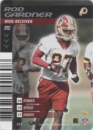 2001-02 NFL Showdown 1st & Goal Rod Gardner #117