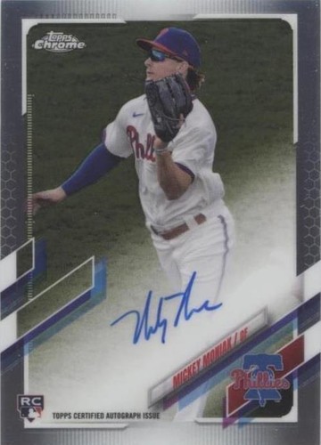 その他 2021 topps Fire mickey moniak Mickey Moniak 2021 Topps Fire Rookie RC Auto Phillies AV-MM