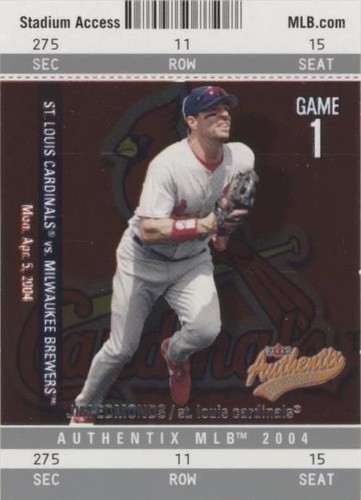 2004 Fleer Authentix - Jim Edmonds #10