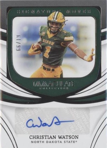 2022 Panini Immaculate Collection Collegiate Christian Watson #SM-CWA