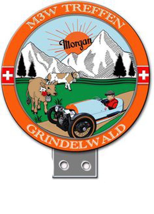 Morgan 3 Wheeler Grindelwald Enamalled Car Badge  