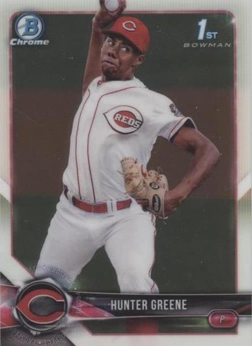 HUNTER GREENE 1ST 2018 Bowman Chrome Baseball BCP48 ROOKIE