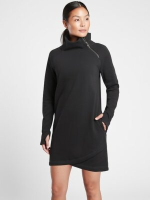 

ATHLETA Уютное асимметричное платье Karma , большой размер | Черное платье-толстовка #383427 НОВИНКА, Черный