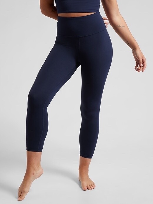 

ATHLETA Сверхвысокая посадка Elation 7/8 Tight , большая | Военно-морской флот #599750 НОВЫЙ, Синий