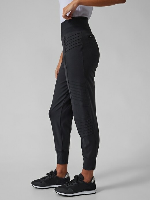 

ATHLETA Venice Moto Jogger  Большой | Черные брюки #985050 НОВИНКА, Черный, Athleta Sculptek