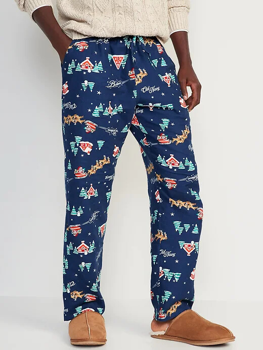 NWT Old Navy Катание на оленях и санях Фланелевые пижамные брюки Sleep Lounge мужские размеры S, M, L