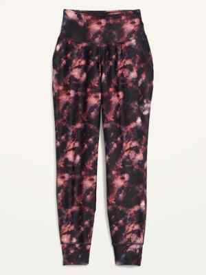 

Джоггеры PowerSoft длиной 7/8 с завышенной талией Old Navy Red Tie Dye, размер XXL, высокий рост, Multicolor