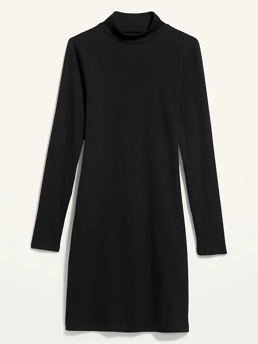 

Мини-платье Old Navy Black приталенного кроя с воротником-стойкой, размер, Черный