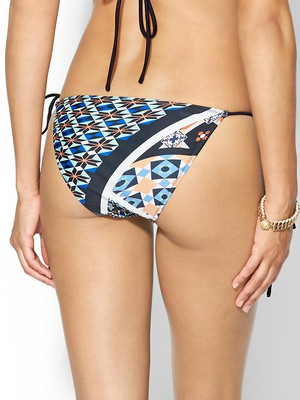 Clover Canyon Cuban Tile String Bikini Bottom, Swim Bottom, sz M