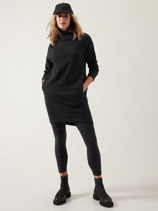 

ATHLETA Уютное платье с воротником-стойкой Karma MP Medium Petite MP | Черный #882071 НОВИНКА