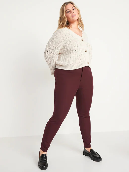 

Женские узкие брюки цвета пикси с высокой талией Old Navy Plus Raisin Arizona, размер 24, Фиолетовый