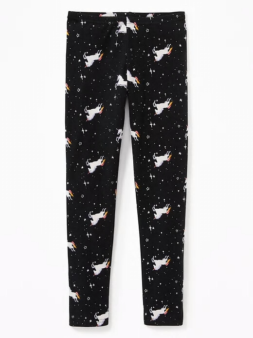 Леггинсы NWT Old Navy Unicorns Stars, длинные леггинсы, черные брюки для девочек, L 10 12