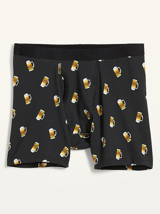 

NWT Old Navy Мягкие трусы-боксеры с принтом Нижнее белье Black Beer Men M, Black beer cheers