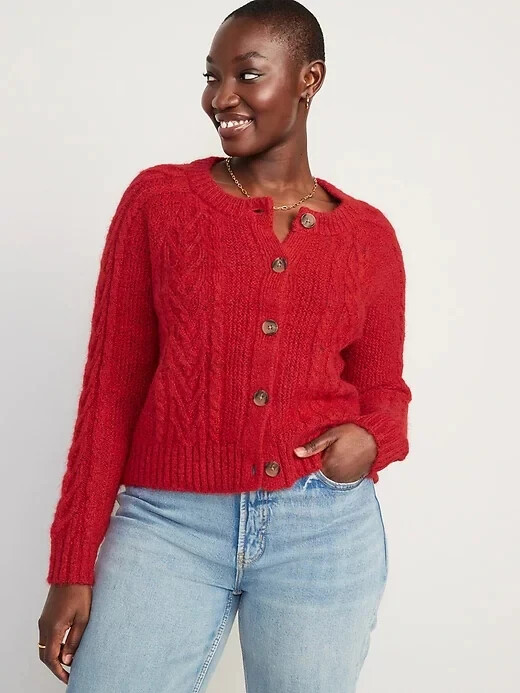 

Кардиган вязанной вязки Old Navy Red, размер, Красный