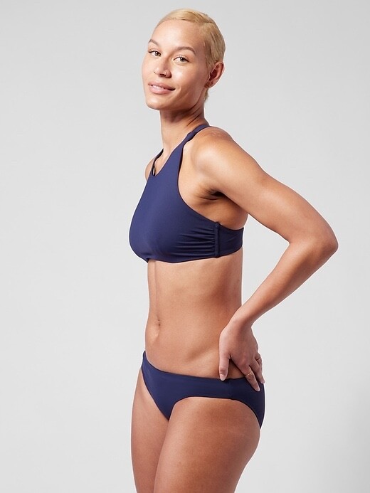 

ATHLETA Maldives Топ бикини с чашкой бюстгальтера 36 BC | Платье синее #405827 НОВИНКА, Синий