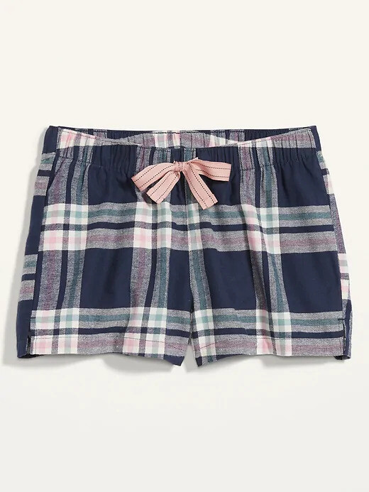 

NWT Old Navy Фланелевые боксеры Пижамы Шорты для сна Синий Розовый Клетчатый НОВЫЙ Женский L XXL, Blue pink plaid