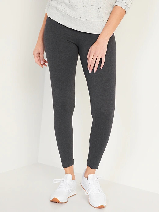 NWT Old Navy Трикотажные леггинсы с высокой посадкой, брюки-леггинсы темно-серые женские M, L, XL, XXL