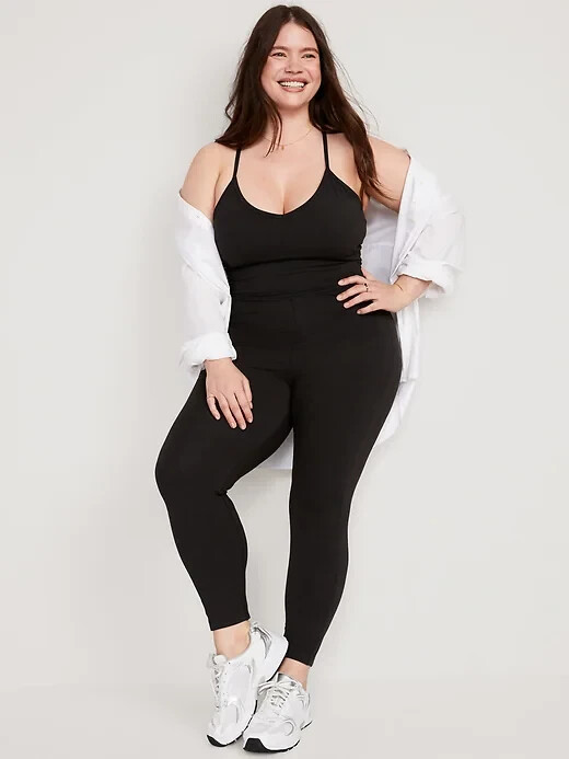 

Комбинезон на бретельках Old Navy Black PowerChill длиной 7/8, размер, Черный