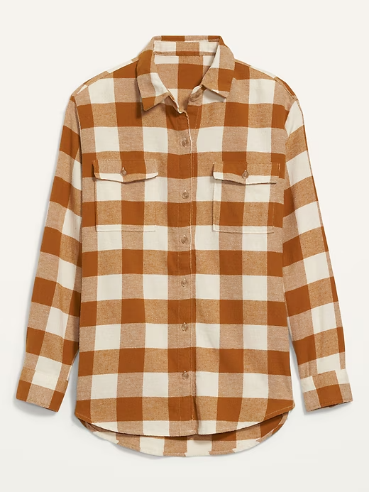 Old Navy Oversized Flannel Boyfriend Tunic Shirt Size 4X