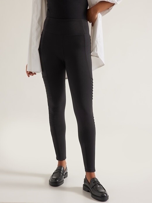 

ATHLETA Delancey Moto Tight , большой размер | Черный #598323 НОВИНКА
