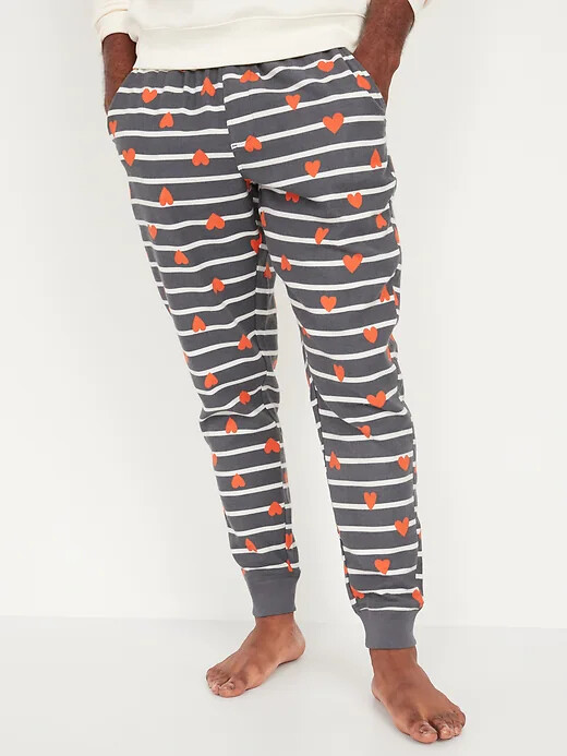 

NWT Old Navy, фланелевые пижамные штаны с сердечками и полосками, мужские пижамные штаны для сна, ML, Charcoal gray hearts - stripes