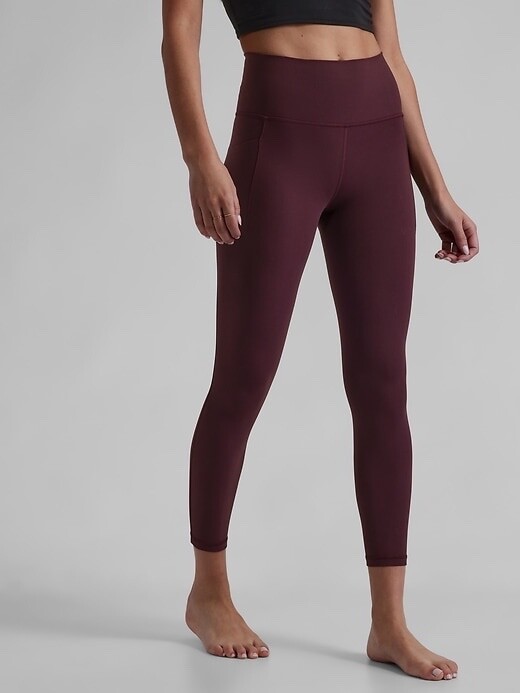 ATHLETA Salutation Stash Pocket II 7/8 Tight S Small Spiced Cabernet #531321 НОВИНКА