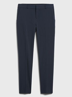 Banana Republic Avery Midrise Straight-Fit Ankle Pants - Navy (Select Size)