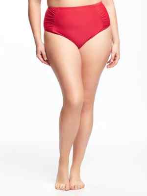 

Женские красные брюки Old Navy со сборками и завышенной талией, размер, Красный