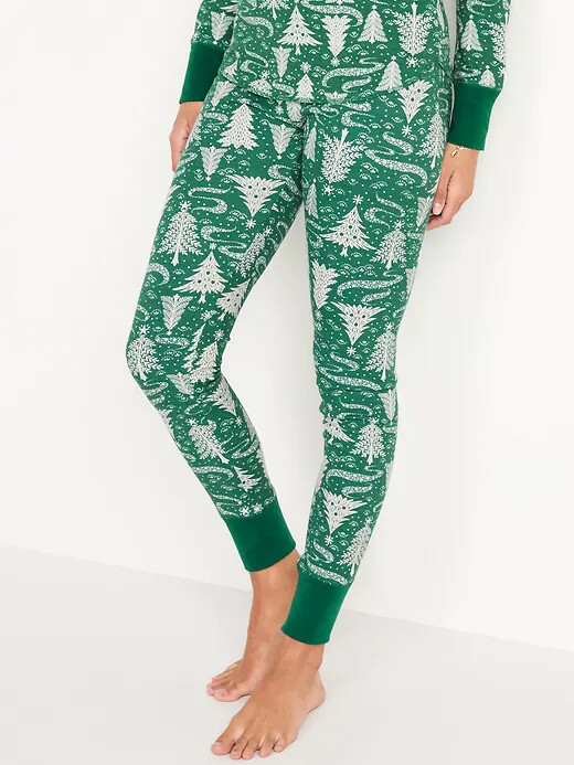 

NWT Old Navy Green Pine Tree Термальные вязаные пижамные штаны Леггинсы для сна женские SMLX