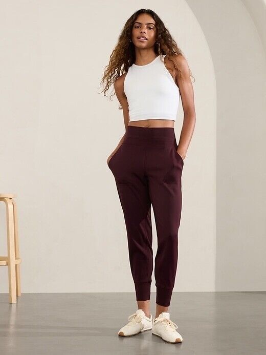Джоггер ATHLETA Venice High Rise Jogger XST X-Small Tall | Каберне со специями 597888 НОВЫЙ