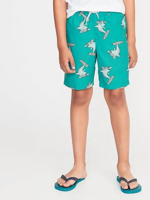 NWT Old Navy Surfin Shark Surfing Плавки-шорты для серфинга Бирюзовые шорты для мальчиков L 10 12