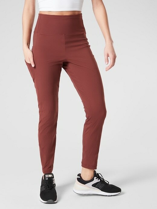 

ATHLETA Trekkie Hybrid Crop Tight  (M Medium) Коньячно-коричневые походные брюки НОВИНКА, Cognac brown
