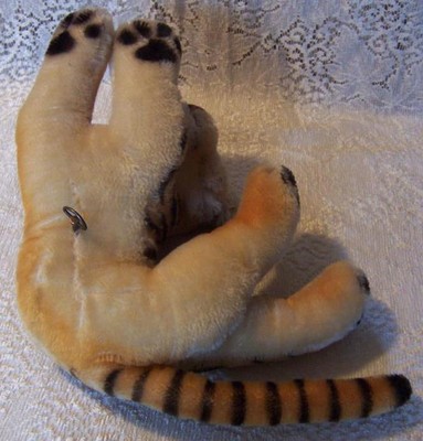 Vintage 1950s STEIFF Stuffed MOHAIR Plush TIGER Germany MUSICAL 20