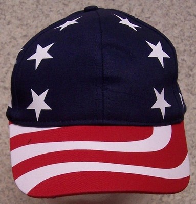 Embroidered Baseball Cap Patriotic Stars and Stripes NEW 1 hat size fits all