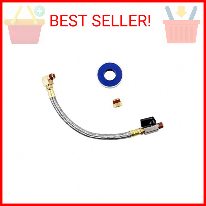 QWORK Extended Tank Drain Valve Assembly Kit for Air Compres