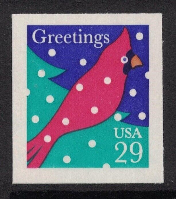 Scott 2874- Cardinal, Booklet Issue - MNH (S/A) 29c 1994- unused mint Christmas