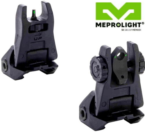 Meprolight FUBS Flip Up Back Up Sights Front / Rear Green Tritium ML40410