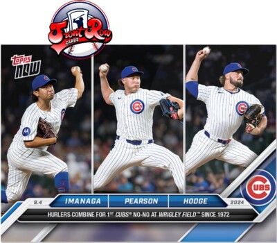 Shota Imanaga Hodge Pearson 2024 TOPPS NOW 648 Combined NO HITTER presale