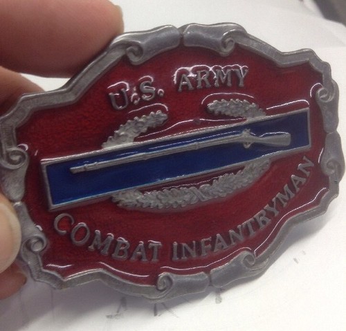 U.S. Army Combat Infantryman Belt Buckle--1985--Bergamot Brass Works--USA!