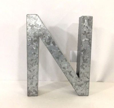 POTTERY BARN KIDS GALVANIZED WALL LETTER N