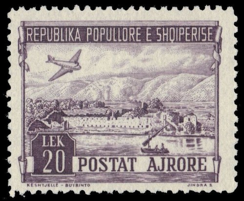 Albania Sc 8 MLH. 1913 2pi blue black, Double Headed Eagle