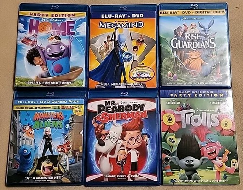 Dreamworks Animation Children's Blu-ray LOT Peabody Monsters