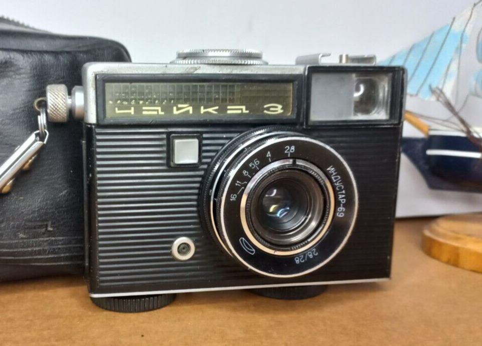★Chajka-3Industar-69 2.8/28mm35mmハーフフレーム Film Camera 35mm Vintage USSR Chaika-3 Half-Frame Industar