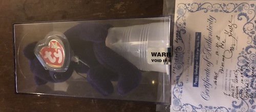 ty beanie babies rare princess diana Authenticated By Peggy Gallagher