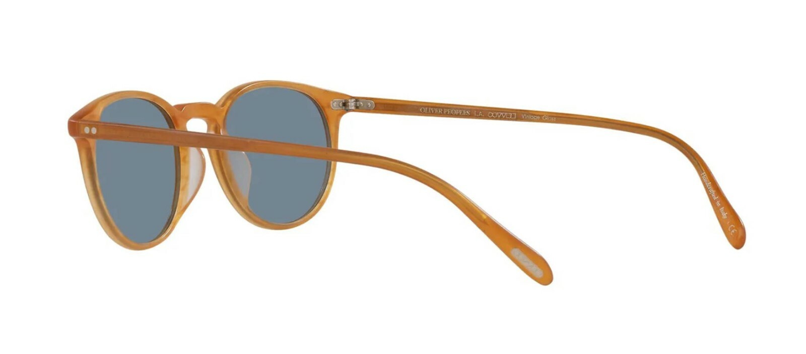 Pre-owned Oliver Peoples Riley Sun 5004su Semi-matte Amber Tortoise/cobalto Sunglasses
