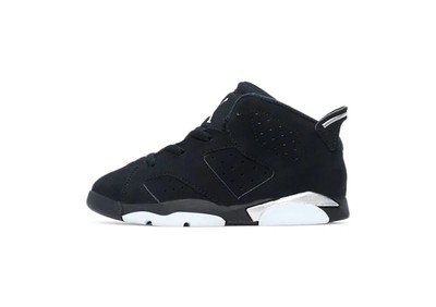 Кроссовки Jordan 6 Retro Black Chrome Black/Metallic Silver-Black для малышей (DX6179 001)