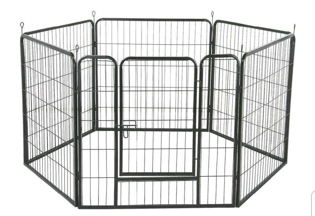 Heavy duty 6 panel dog pet animal pen enclosure fence crate exercise