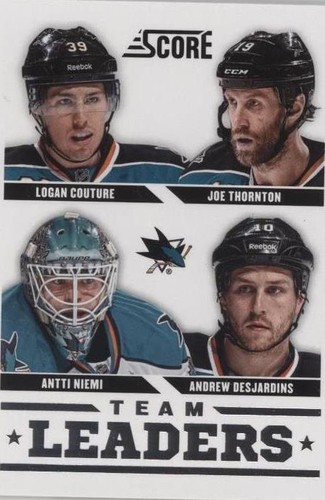 2013-14 Score - Andrew Desjardins Antti Niemi Joe Thornton #574